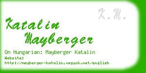 katalin mayberger business card